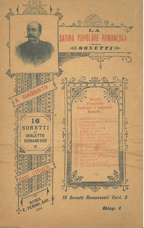 La satira popolare romanesca. 16 sonetti in dialetto romanesco