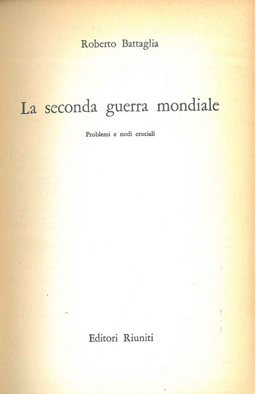 La seconda guerra mondiale