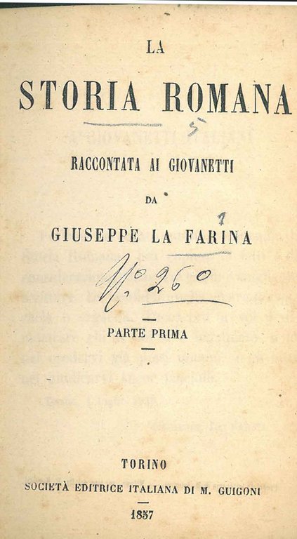 La storia romana raccontata ai giovanetti