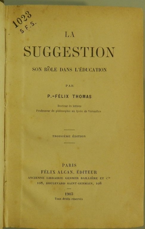 la suggestion son role dans l'education