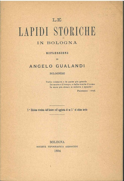 Le lapidi storiche in Bologna
