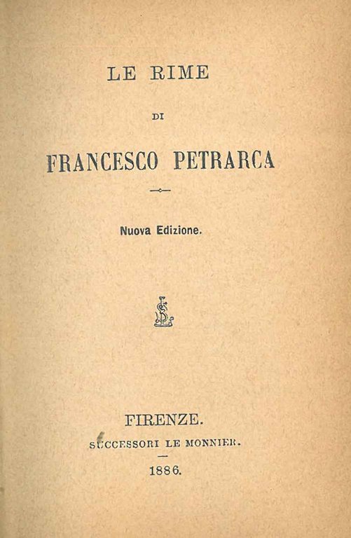 Le rime di Francesco Petrarca