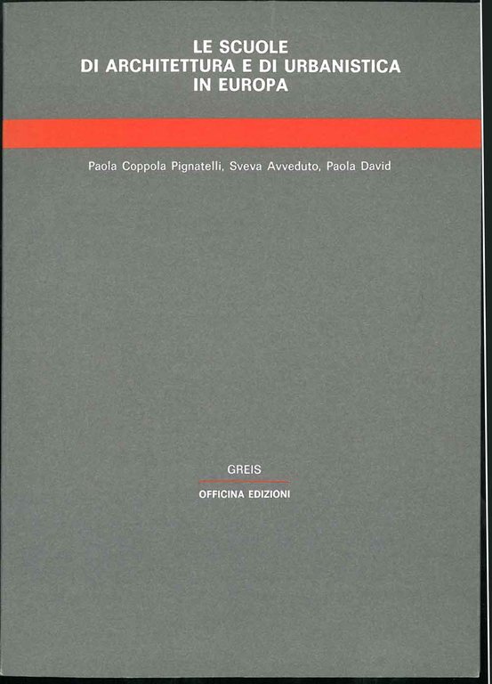 Le scuole di architettura e di urbanistica in Europa