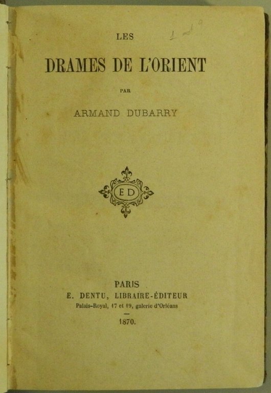 Les drames de l'Orient