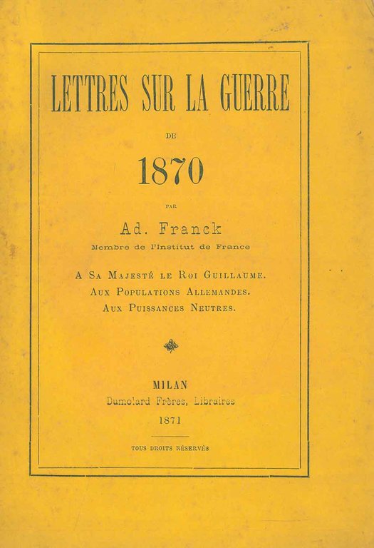 Lettres sur la guerre de 1870