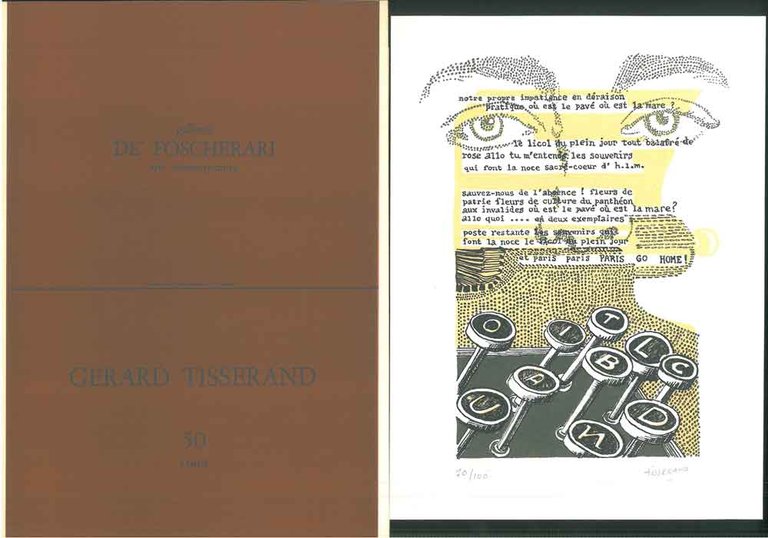 Litografia originale firmata e numerata di Gerard Tisserand