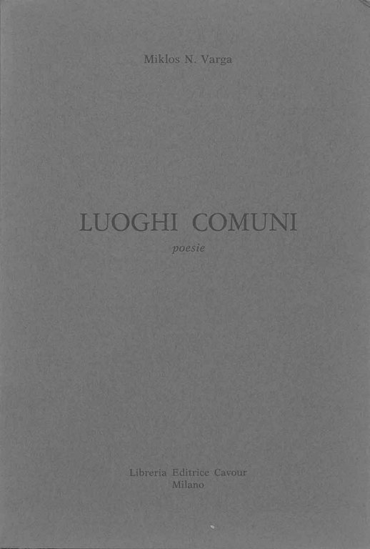 Luoghi comuni. Poesie