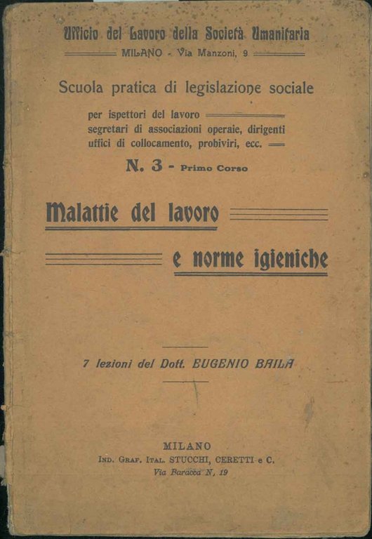 Malattie del lavoro e norme igieniche