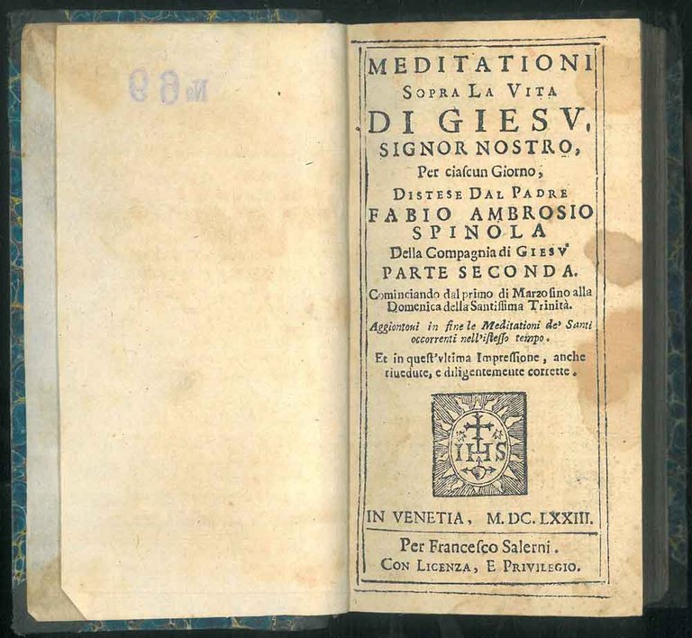 Meditazioni sopra la vita di Giesv, Signor nostro, Per ciascun …