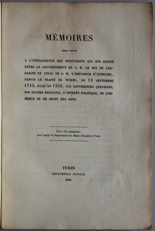 Memoires pour servir A l'intelligence des discussions qui ont existé …