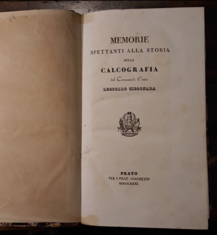 Memorie spettanti alla storia della calcografia