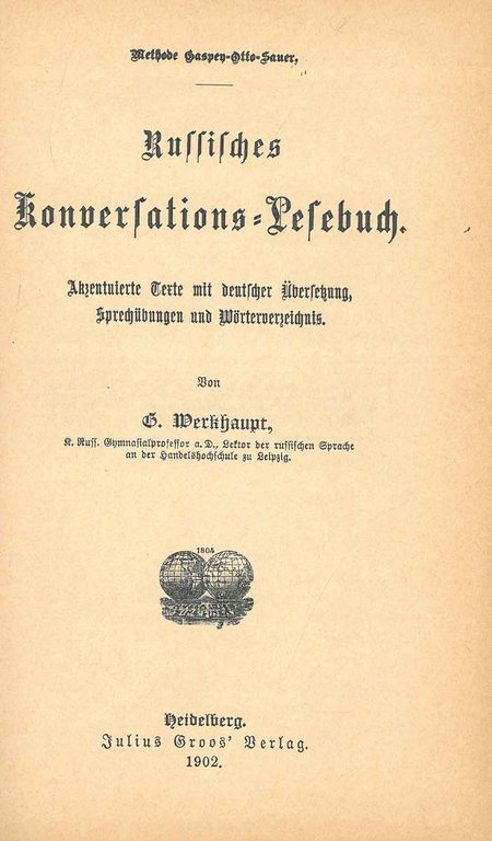 Methode Gaspen-Otto-Sauer. Russisches Konversation-lefebuch