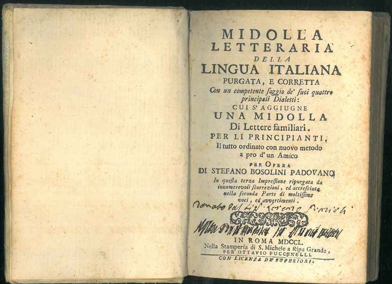 Midolla letteraria della lingua italiana purgata, e corretta con un …