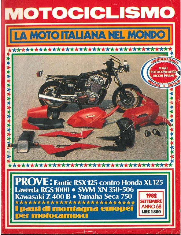 Motociclismo. Rivista mensile, Anno 68, settembre 1982. La moto italiana …
