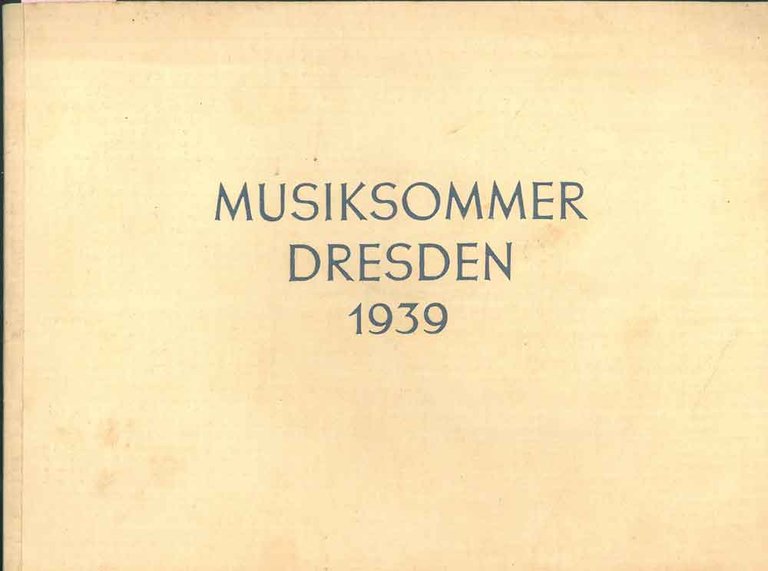 Musiksommer Dresden 1939 (Programm)