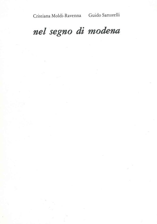 Nel segno di Modena