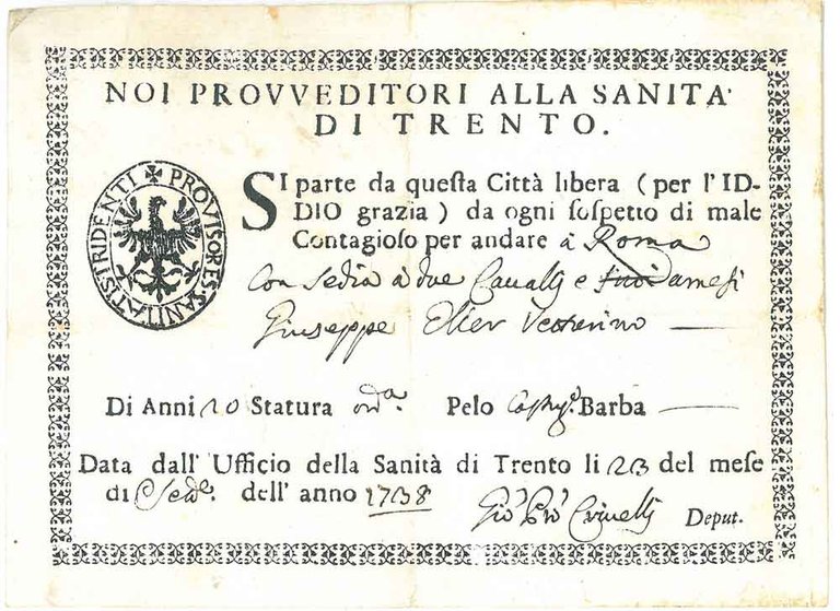 Noi provveditori alla sanità di Trento, si parte da questa …