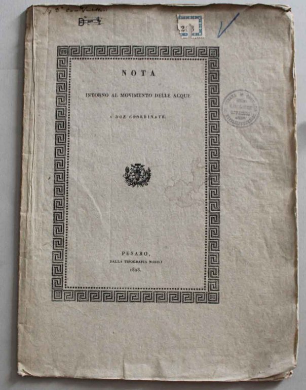 Nota intorno al movimento delle acque a due coordinate