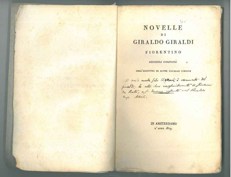 Novelle di Giraldo Giraldi fiorentino. Seconda edizione coll'aggiunta di altre …