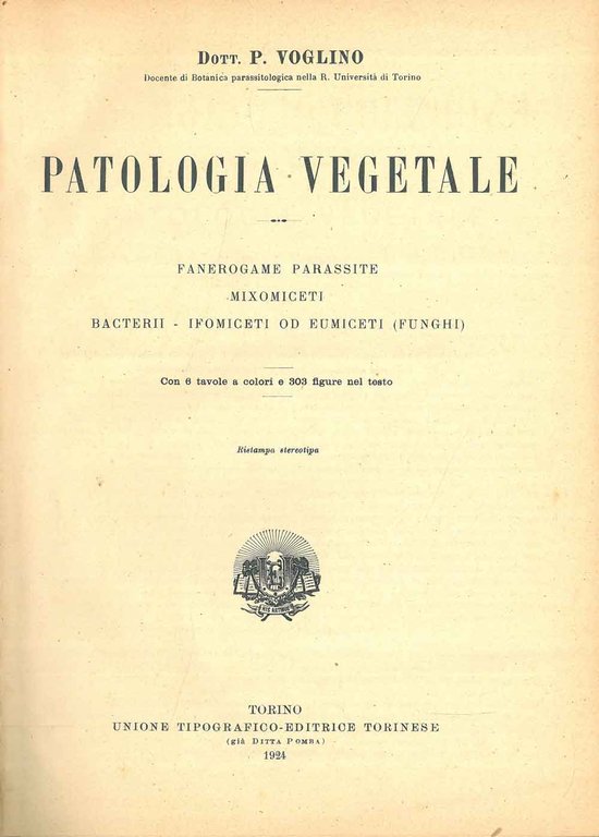 Nuova enciclopedia agraria italiana. Patologia vegetale