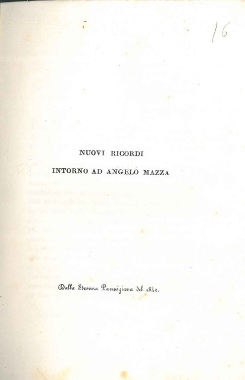 Nuovi ricordi intorno ad Angelo Mazza
