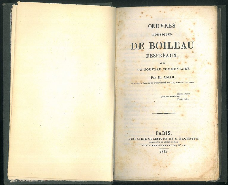 Oeuvres poétiques de Boileau despréaux, avec un noveau commentaire.