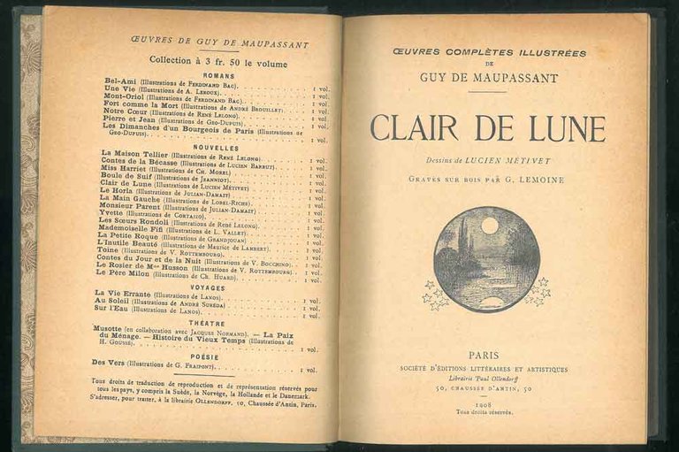 Ouvres completes illustrees - Clair de lune. Dessins de Lucien …