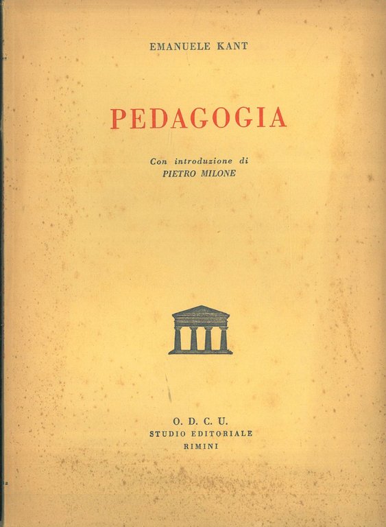 Pedagogia Introduzione di P. Milone