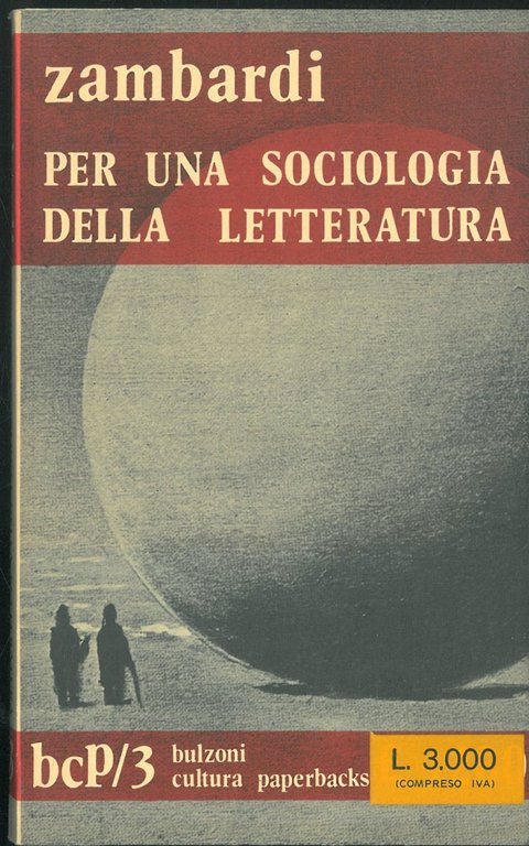 Per una sociologia della letteratura