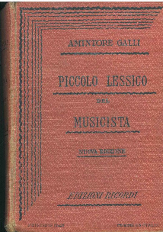 Piccolo lessico del musicista. Nuova edizione