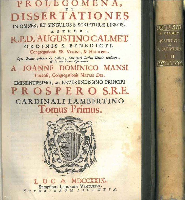 Prolegomena, et dissertationes in omnes, et singulos S. Scripturae libros. …