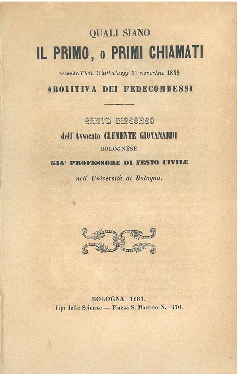 Quali siano il primo o i primi chiamati secondo l'Art. …