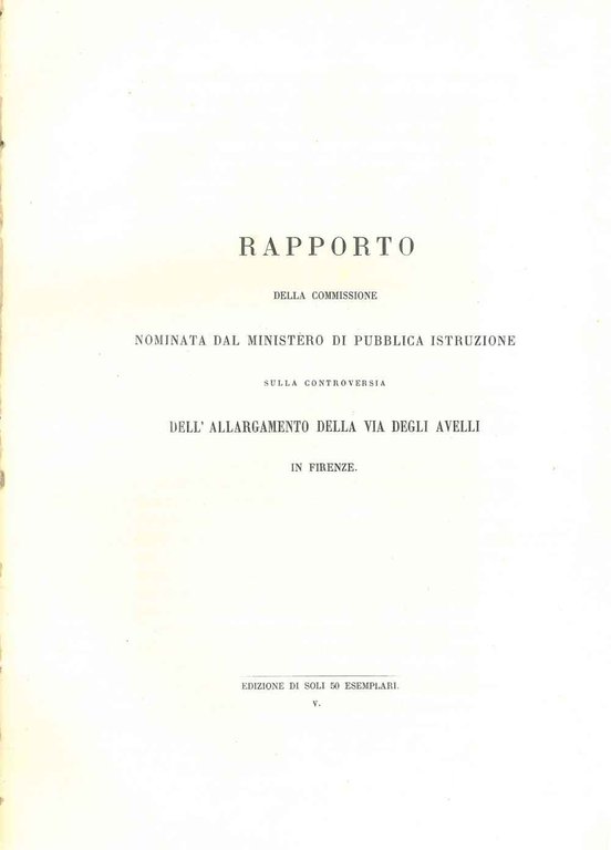 Rapporto della commissione nominata dal Ministero di Pubblica Istruzione sulla …