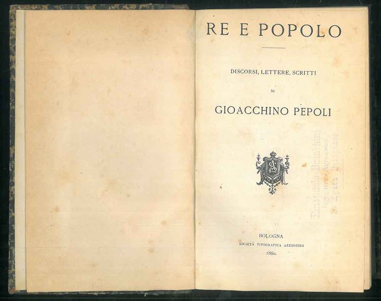 Re e popolo. Discorsi, lettere, scritti.