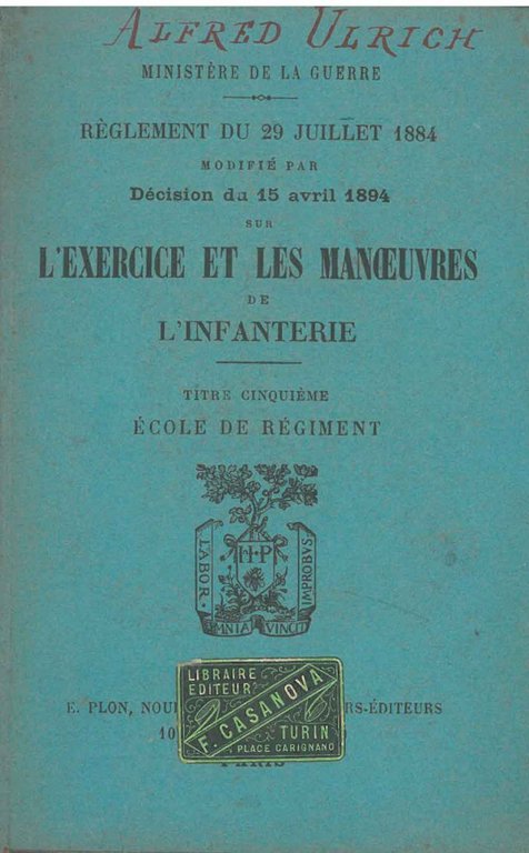 Réglement du 29 juillet 1884 modifié par décision du 3 …