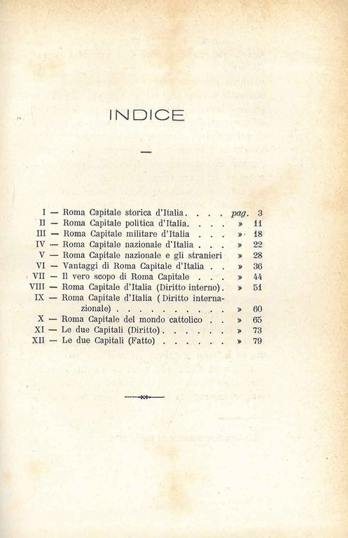 Roma capitale d'Italia