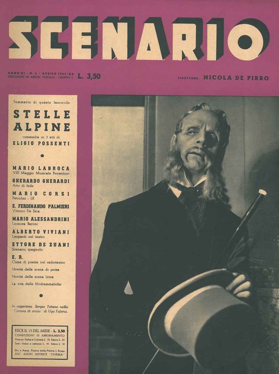 Scenario. Rivista mensile delle arti della scena. Anno XI, n. …