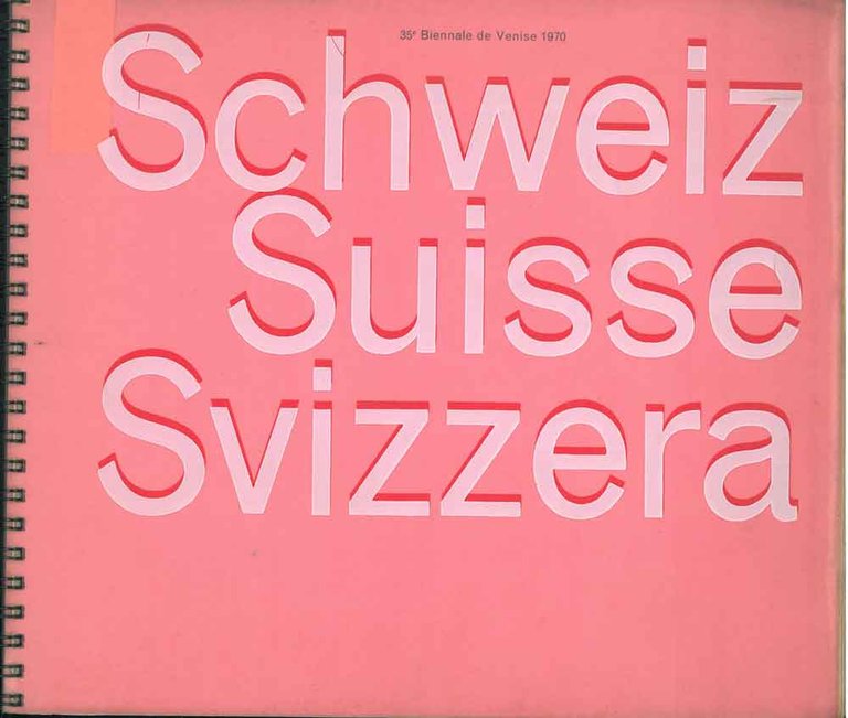 Schweiz Suisse Svizzera. 35° biennale de Venise 1970. Jean-Edouard Augsburger, …