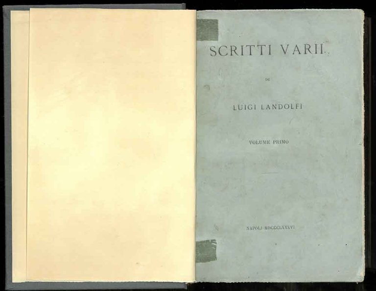 Scritti varii. Opera in 2 volumi.