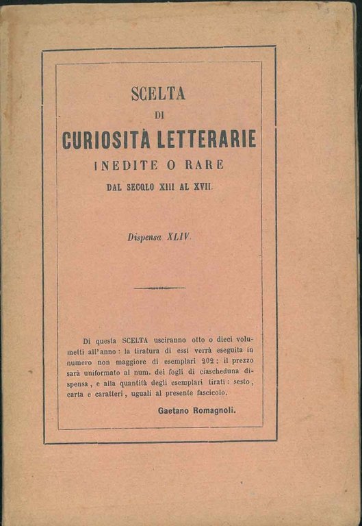 Sei odi inedite di Francesco Redi