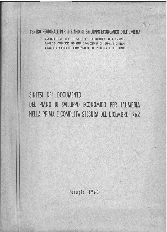 Sintesi del documento del piano di sviluppo economico per l'Umbria …