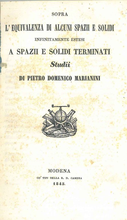 Sopra l'equivalenza di alcuni spazii e solidi infinitamente estesi a …