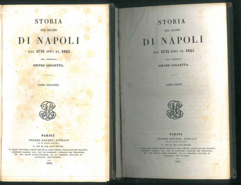 Storia del reame di Napoli dal 1734 sino al 1825. …