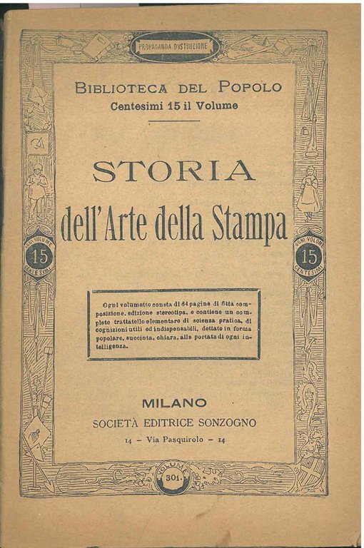 Storia dell'arte della stampa. Biblioteca del Popolo