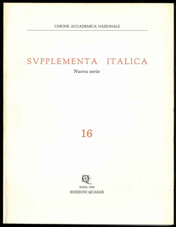 Supplementa italica. Nuova serie n. 16.