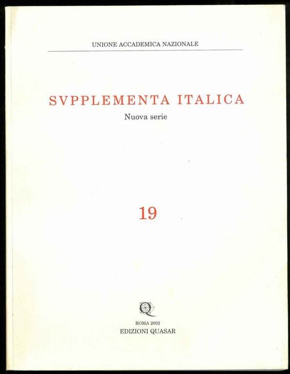 Supplementa italica. Nuova serie n. 19. Umbria - Liguria - …