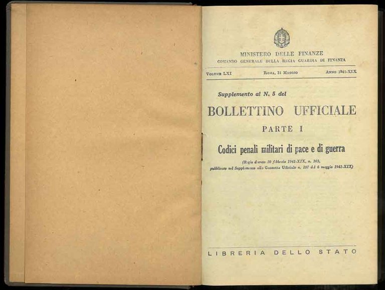 Supplemento al N. 5 del Bollettino Ufficiale. Parte 1. Codici …