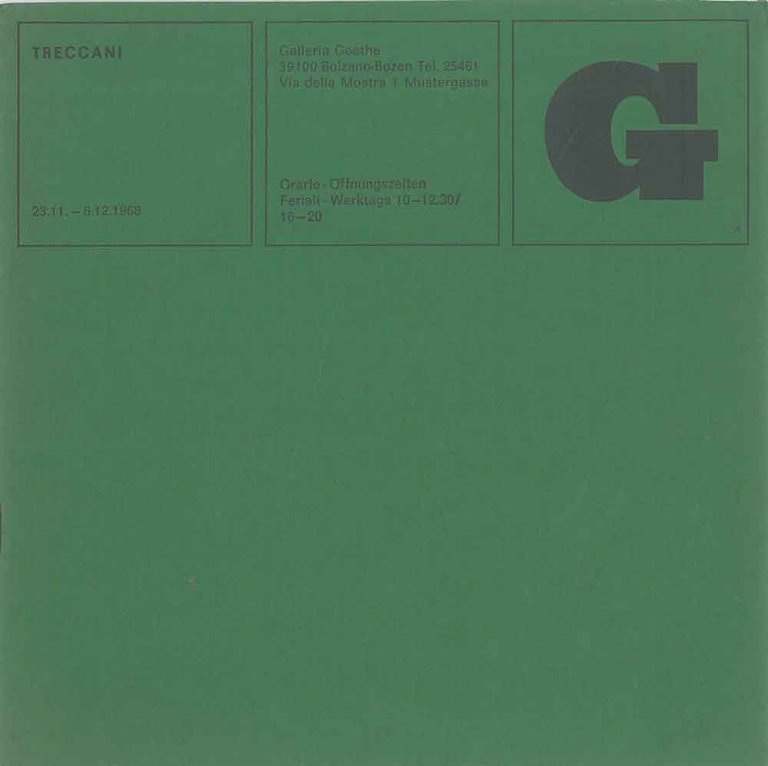 Treccani alla Galleria Goethe di Bolzano. 1968