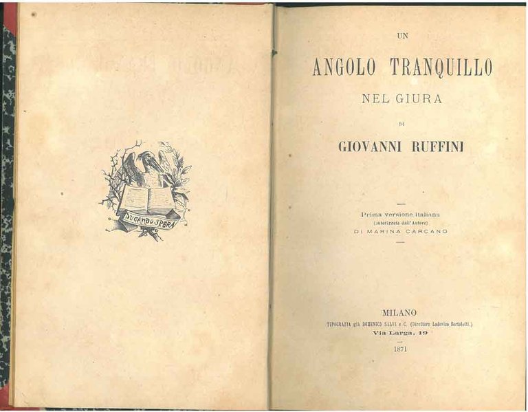 Un angolo tranquillo nel Giura. Prima versione italiana di Marina …