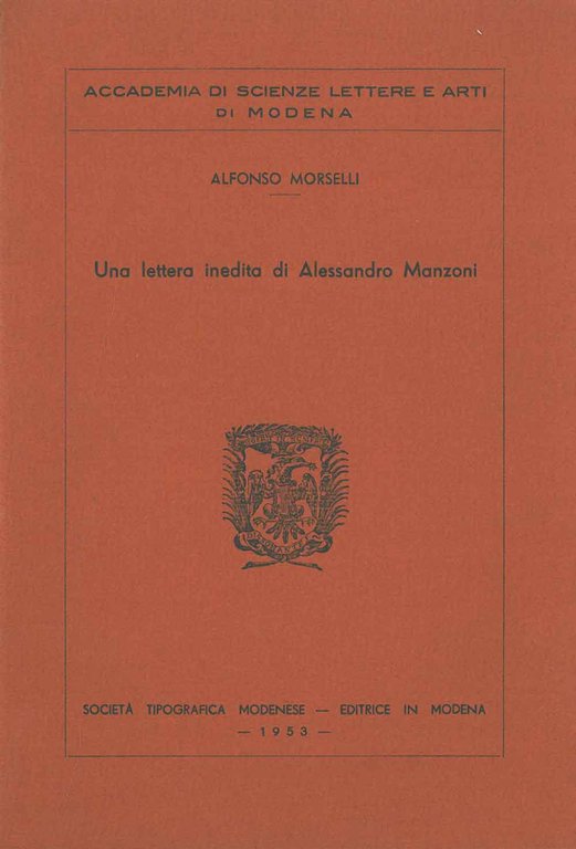 Una lettera inedita di Alessandro Manzoni